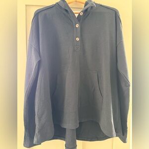 Black Women's Henley Hoodie